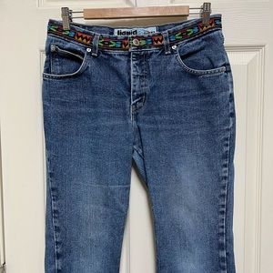 Vintage Liquid X  Blue Jeans With A Colorful Native American Accent at Beltline